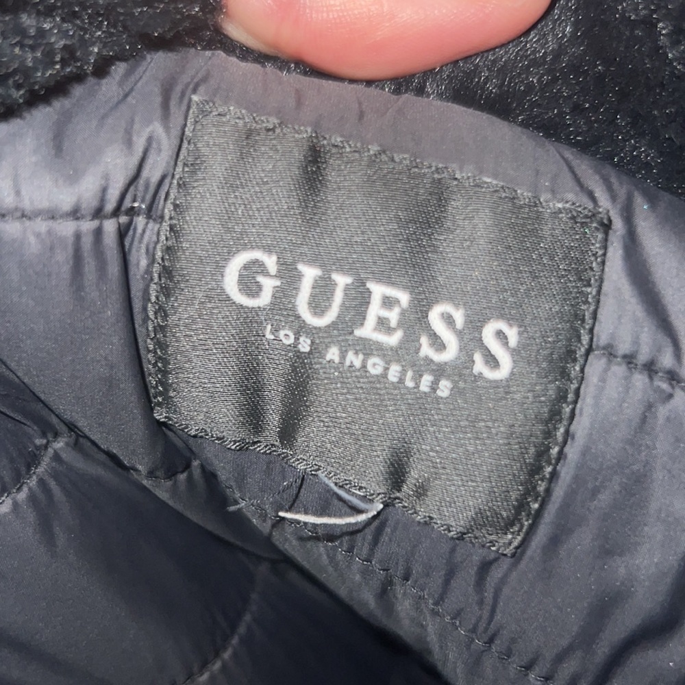 Guess black reversible coat black faux fur jacket womens outerwear XS​ - Picture 4 of 5